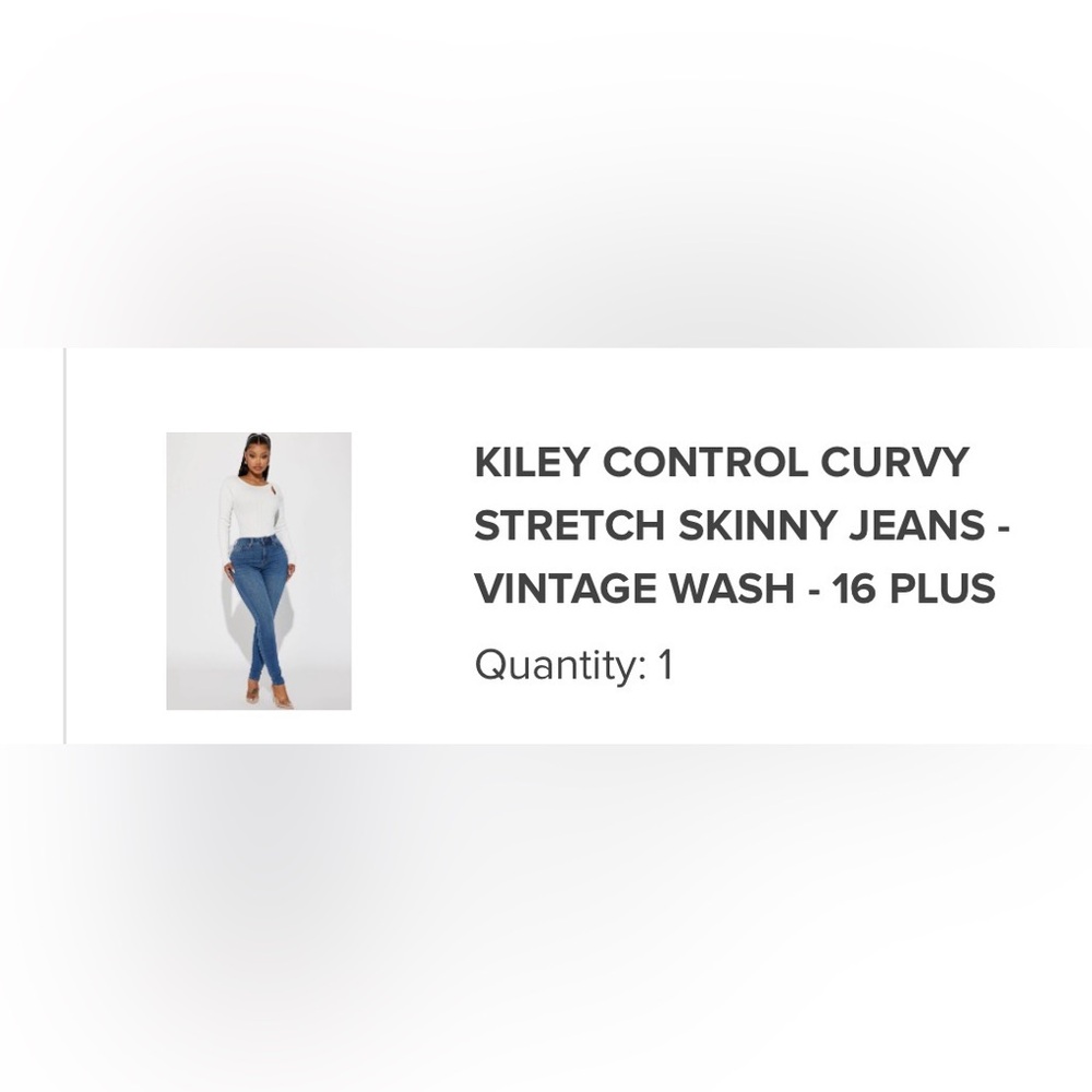 Fashion nova Kiley Contrast Stretch jeans - sz 16
